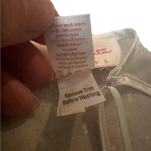 Oscar de la Renta Nightgown with feathers Adjustable strap Large white - Picture 8 of 12